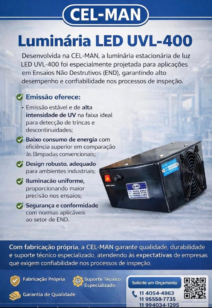 Luminária LED UVL-400 Estacionária Bivolt